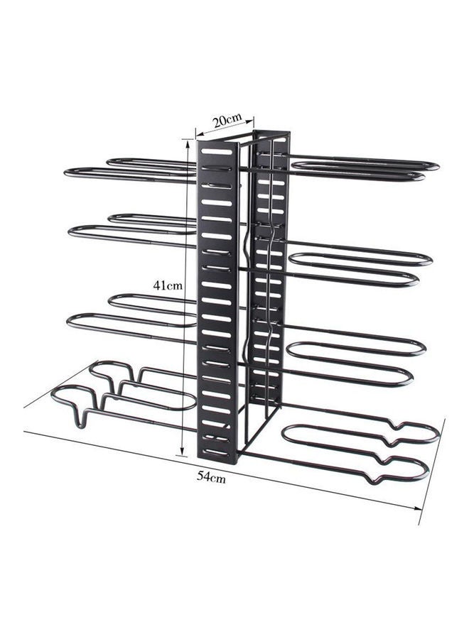 8-Shelf Storage Rack Black 54x41x20cm - Image 2