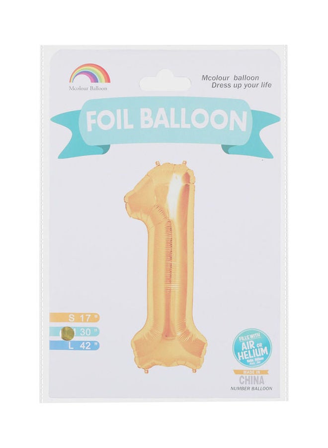 Mcolour Balloon Mcolour Balloon Foil Balloon - Number 1 Meduimcm  - Image 1