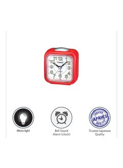 CASIO Analog Alarm Clock Red/White 67x64x34mm  - Image 5