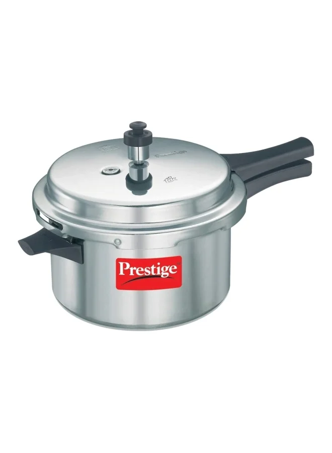 Prestige 14-Piece Classique Pro Aluminium Non Stick Interior Durable & Light Weight Cookware Set Includes 14 cm milk pan, 14 cm covered sauce pan, 20 cm covered casserole, 26 cm covered casserole, 26 cm open wok, 22 cm open fry pan, 26 cm open fry pan, chopping board, Prestige basic solid spoon, regular turner and solid skimmer & 4 liter Pressure Cooker Black/Red/Silver 26cm