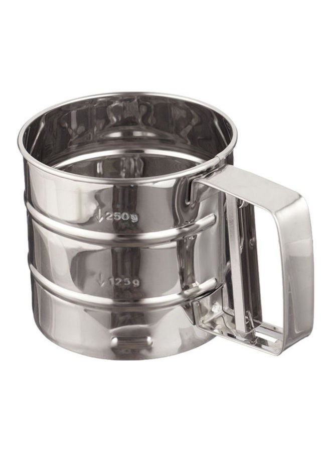 Stainless Steel Manual Sieve With Handle Silver - Image 1