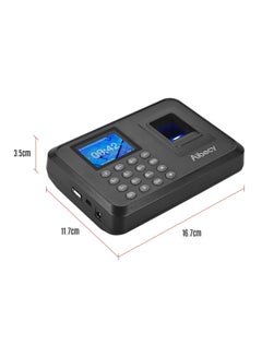 Biometric Fingerprint Password Attendance Machine Black