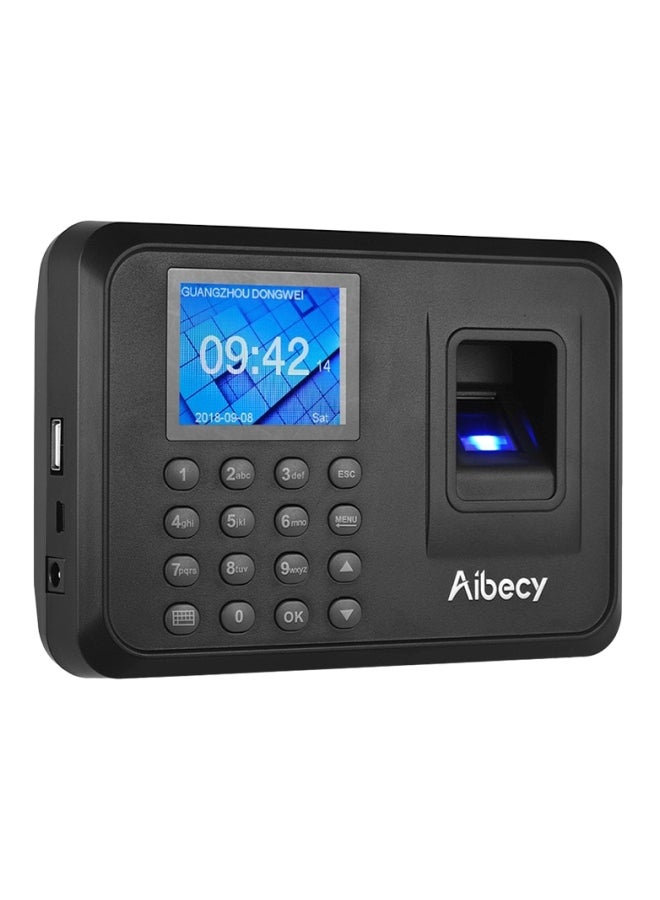 Aibecy Biometric Fingerprint Password Attendance Machine Black  - Image 2