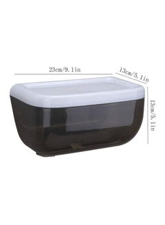 سيثيريا صندوق لمناديل الحمام الورقية غير المتصلة أسود/ أبيض 23x13x13سم  - Image 5