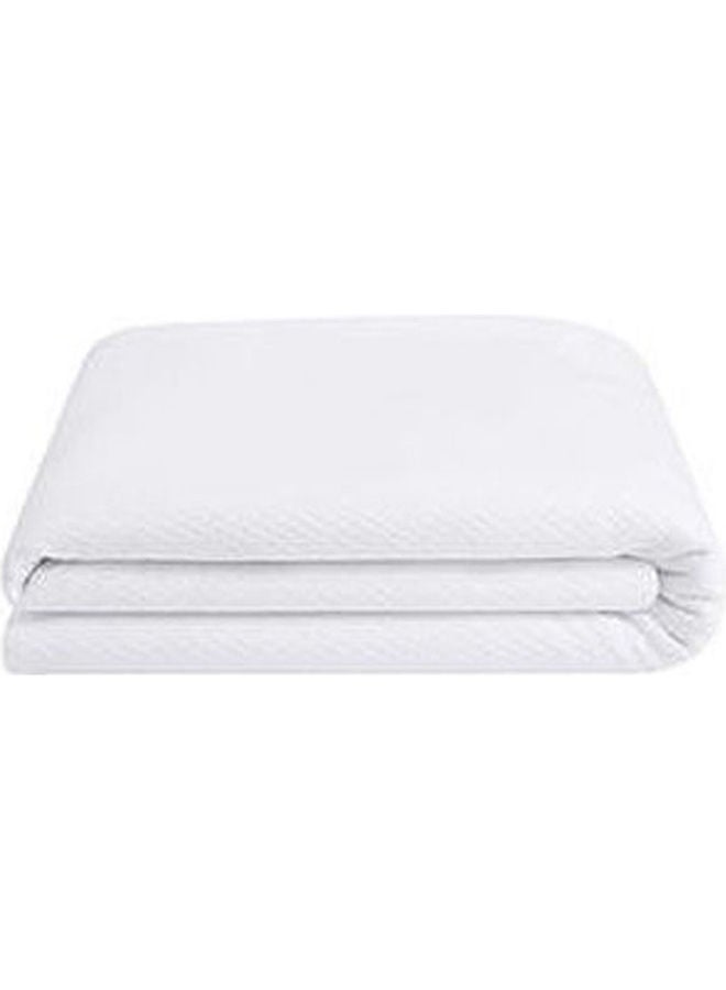 واقي فراش سادة مقاوم للماء مختلط أبيض 140 x 200سم - Image 1