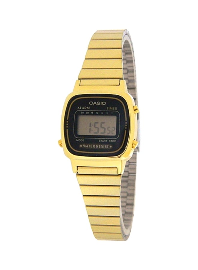 CASIO Women's Vintage Series Water Resistant Stainless Steel Watch LA670WGA-1UWD - 25 mm - Gold - Image 1
