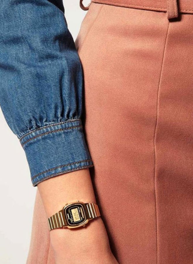 CASIO Women's Vintage Series Water Resistant Stainless Steel Watch LA670WGA-1UWD - 25 mm - Gold - Image 5