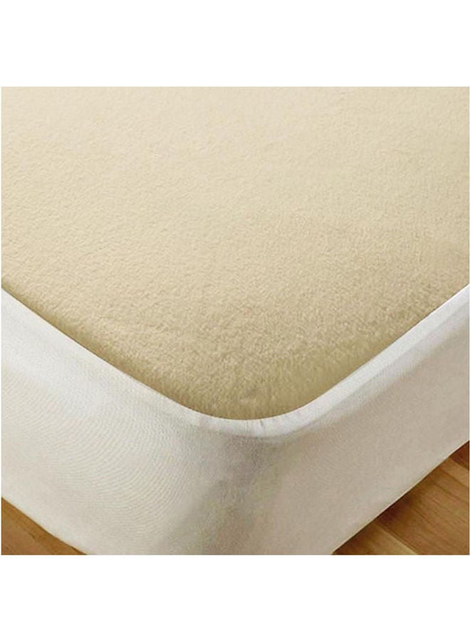 Waterproof Solid Mattress Prottector Combination Beige 160cm - Image 2