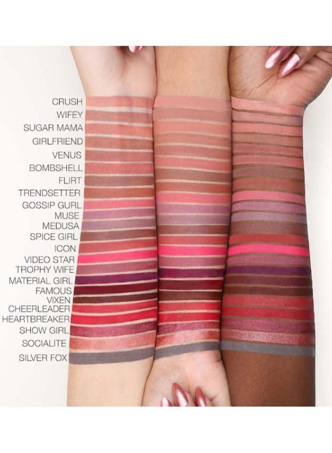 HUDA BEAUTY - Liquid Matte Lipstick Icon-A Classy Peachy Pink - Image 1