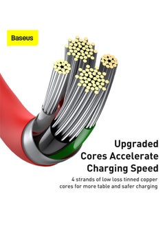 Baseus iPhone Cable, USB to Lightning-Fast Charging Cable iPhone Charger Cable 2.4A Lightning Cord Compatible for iPhone 14/14 Pro/14 Plus/14 Pro Max, iPhone 13 Pro 12 Pro Max 11 XS SE 7 Plus 6S iPad Pro 1M Red  - Image 4