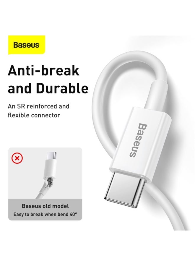 Baseus - USB-C to Lightning Fast Charging Data Cable for Apple Device White - Image 1