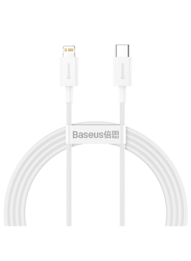 Baseus - USB-C to Lightning Fast Charging Data Cable for Apple Device White - Image 1