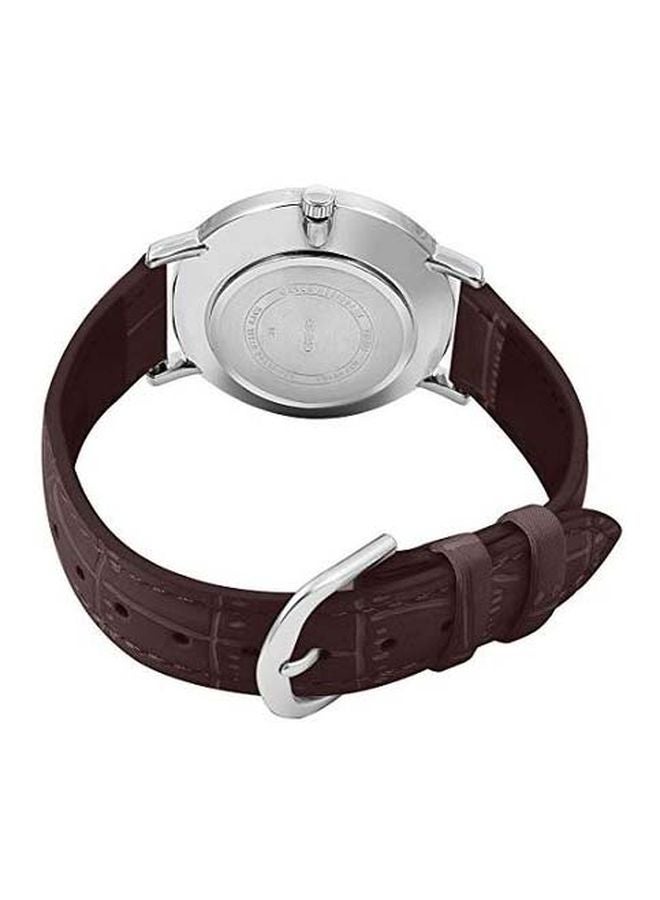 CASIO Men's Leather Strap Analog Wrist Watch  MTP-VT01L-7B2 - 40 mm - Brown - Image 2