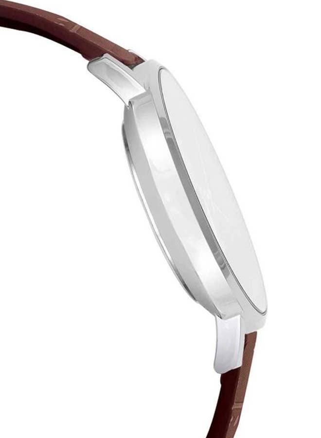 CASIO Men's Leather Strap Analog Wrist Watch  MTP-VT01L-7B2 - 40 mm - Brown - Image 3