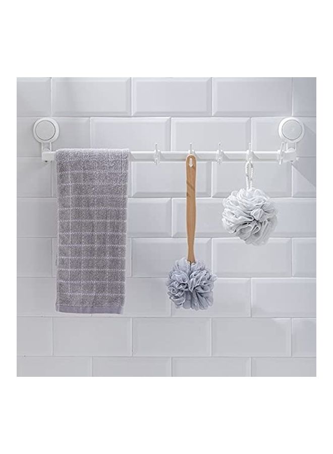Towel Holder With Hooks White 67.4cm  - Image 2