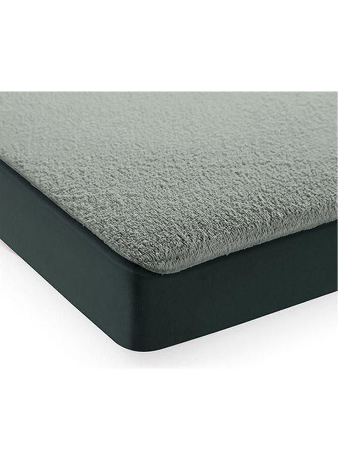 واقي فراش سادة مقاوم للماء مختلط رمادي 120سم - Image 2