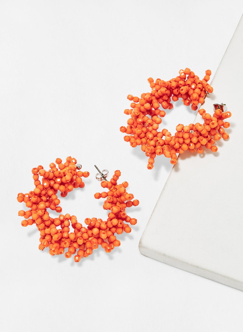 PIECES - Beads Hoop Earrings - Image 1