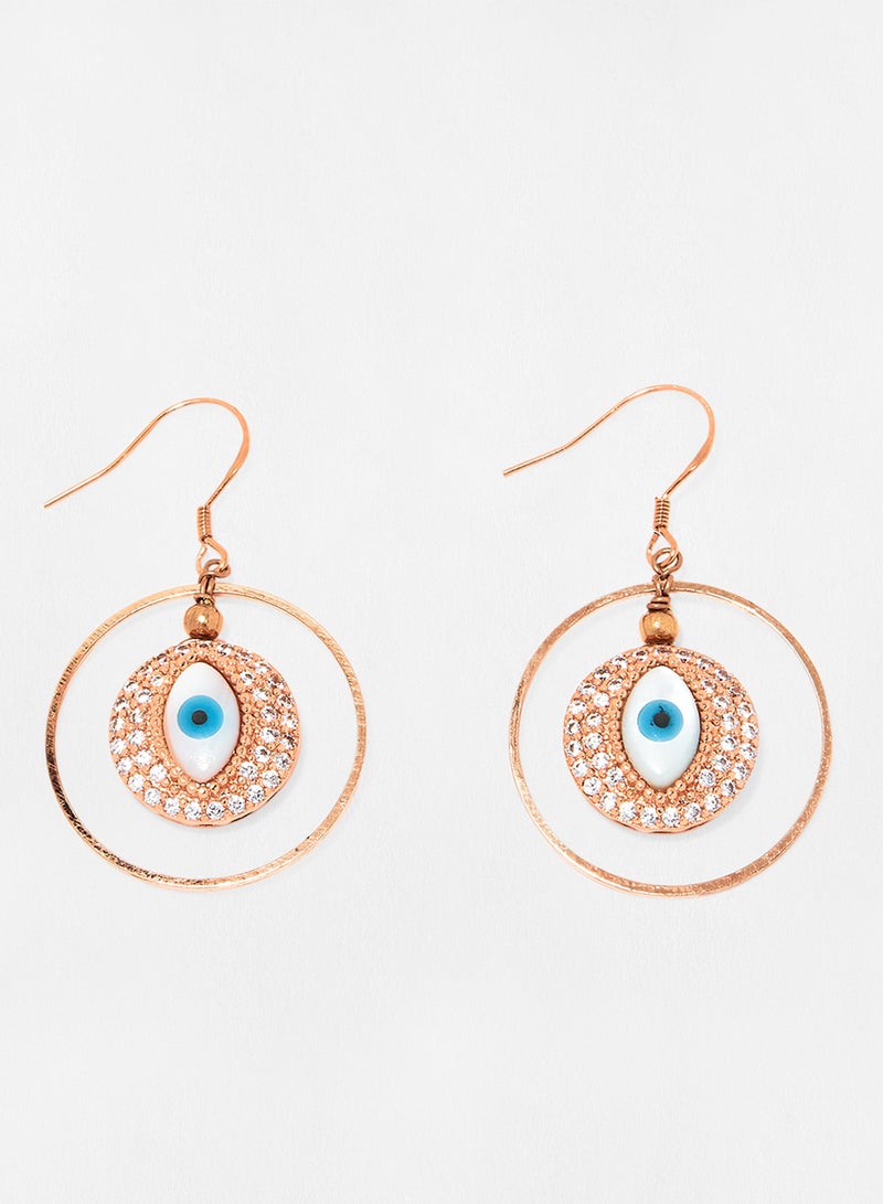 THE JEWELS JAR - Evil Eye Loop Earrings - Image 1