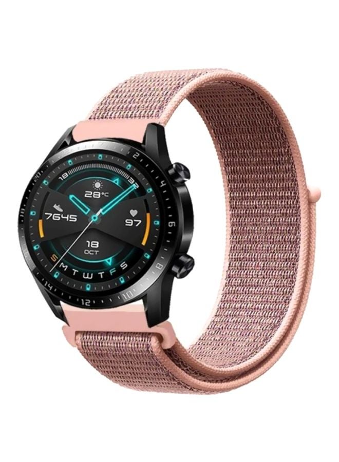 MARGOUN Nylon Sport Loop Band for Huawei GT2 Watch Pink Sand  - Image 1