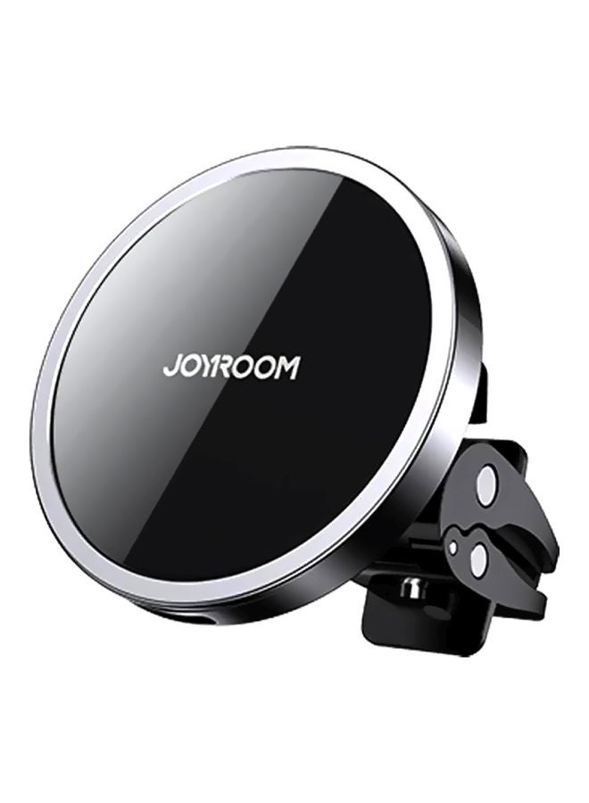 JOYROOM 15W Magnetic Wireless Charger with Holder for Apple iPhone 12 Black/Silver - Image 1