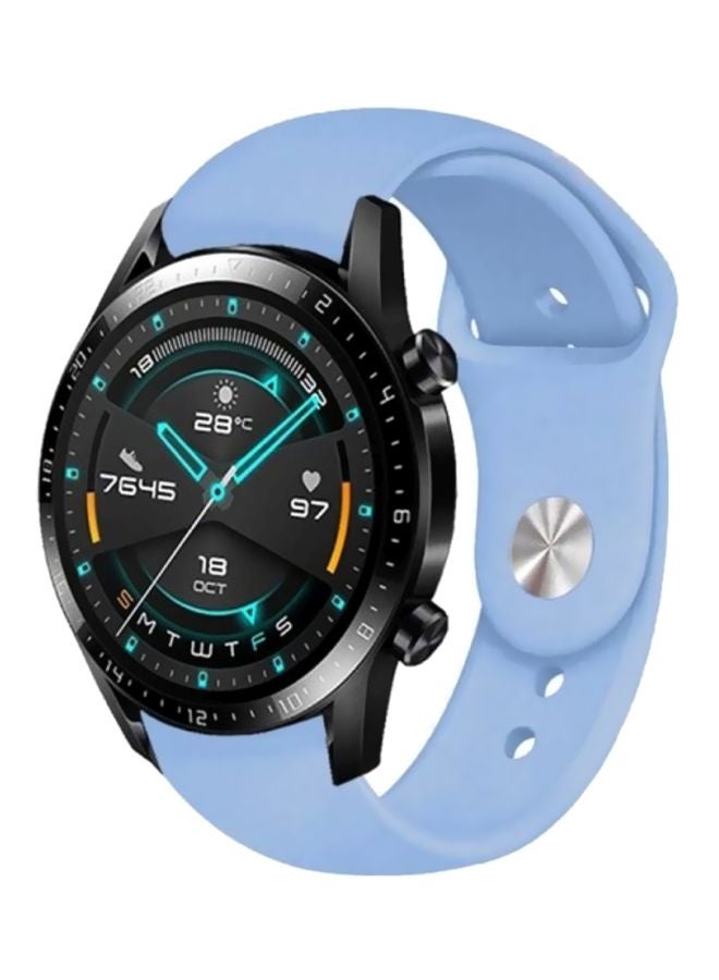 MARGOUN Silicone Replacement Band for Huawei GT2 Watch Blue - Image 1