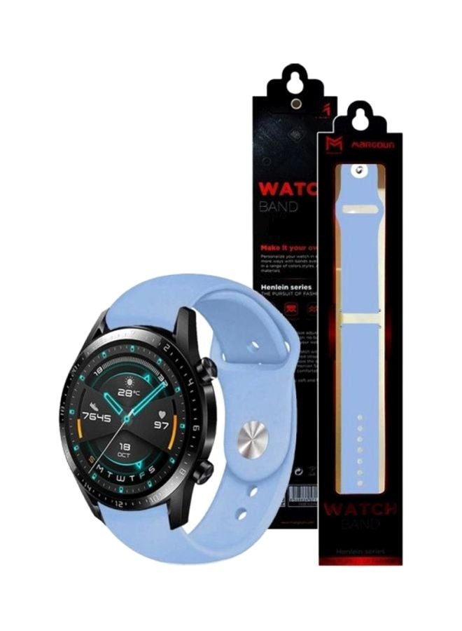 MARGOUN Silicone Replacement Band for Huawei GT2 Watch Blue - Image 2