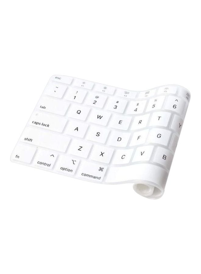MARGOUN Protective Keyboard Cover For Apple MacBook Air 13-Inch White/Clear - Image 1