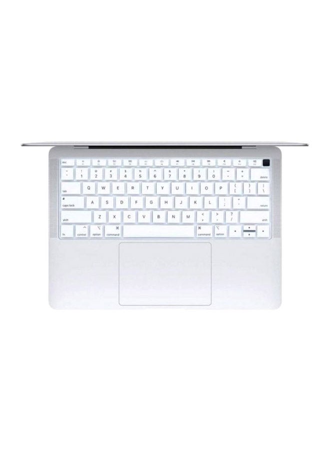 MARGOUN Protective Keyboard Cover For Apple MacBook Air 13-Inch White/Clear - Image 2