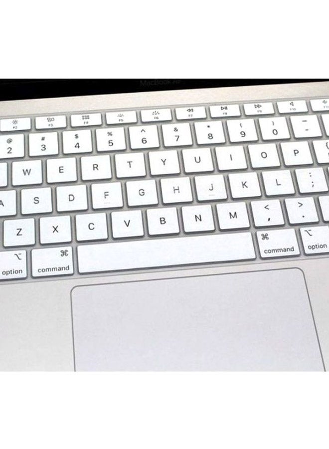 MARGOUN Protective Keyboard Cover For Apple MacBook Air 13-Inch White/Clear - Image 3