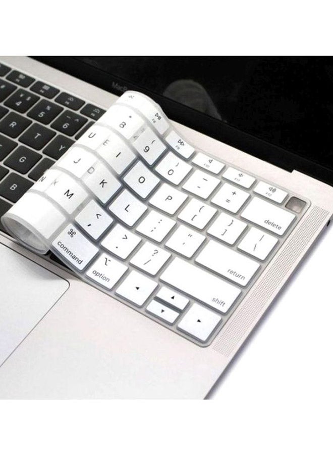 MARGOUN Protective Keyboard Cover For Apple MacBook Air 13-Inch White/Clear - Image 4