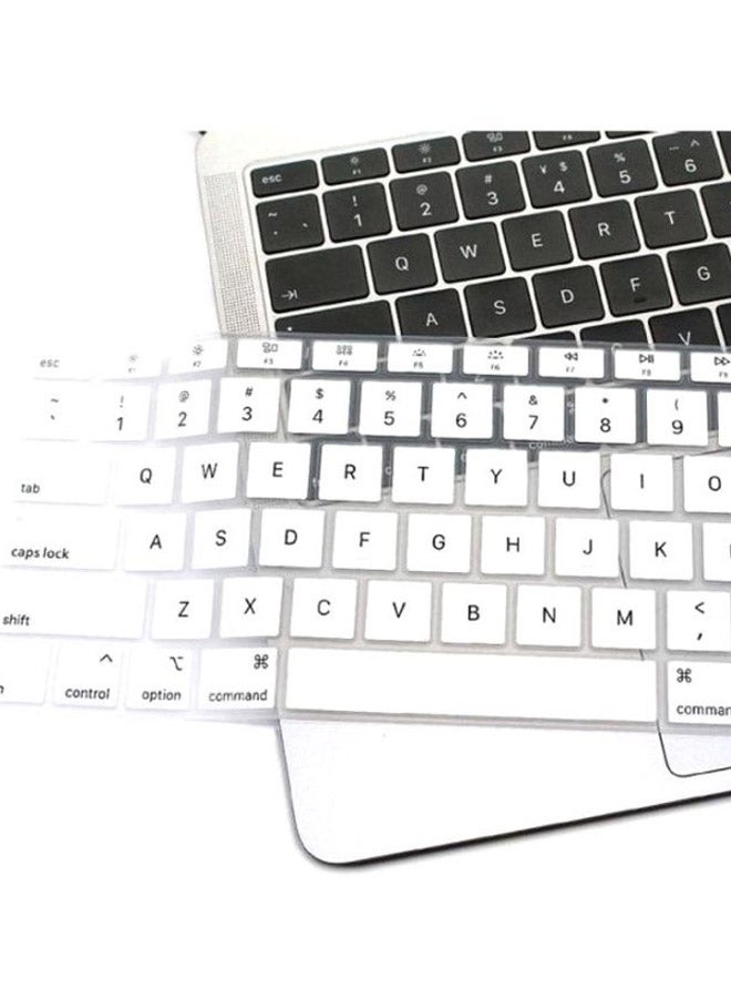 MARGOUN Protective Keyboard Cover For Apple MacBook Air 13-Inch White/Clear - Image 5