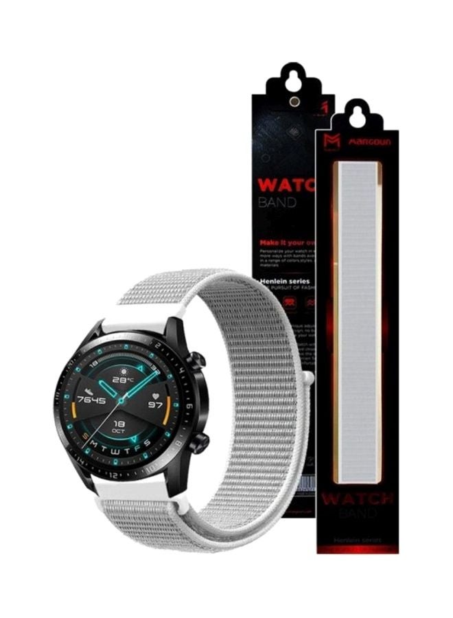 MARGOUN - Nylon Sport Loop Band for Huawei GT2 Watch Seashell - Image 1