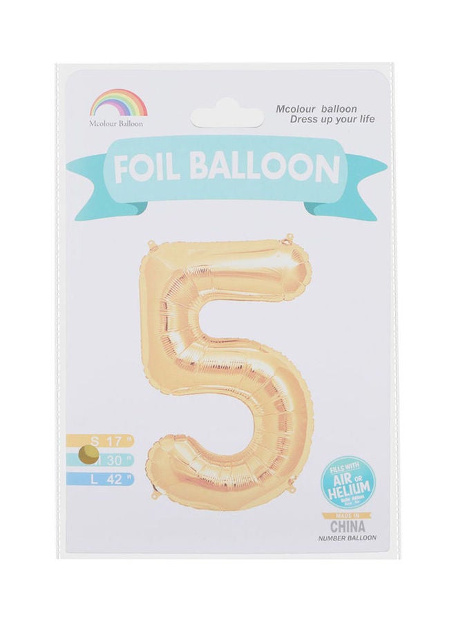 Mcolour Balloon Mcolour Balloon Foil Balloon - Number 5 Meduimcm - Image 1