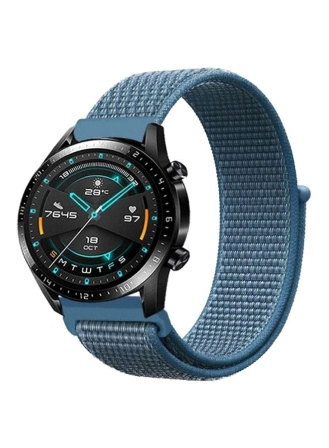 MARGOUN Nylon Sport Loop Band for Huawei GT2 Watch Capecod Blue - Image 2