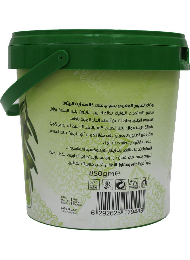 بوتيك صابون استحمام مغربي بزيت الزيتون أخضر 850جرام - Image 2