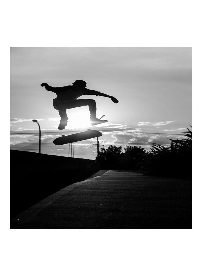 Wood Double Kick Skateboard With PVC Wheel 60x15cm
