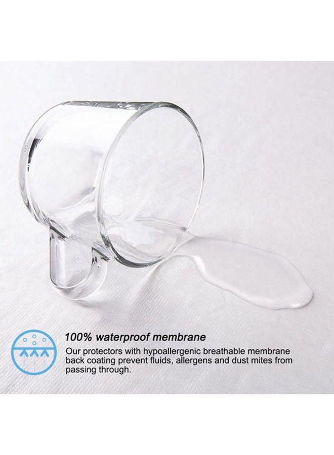 Waterproof Solid Mattress Prottector Combination White 100 x 200cm