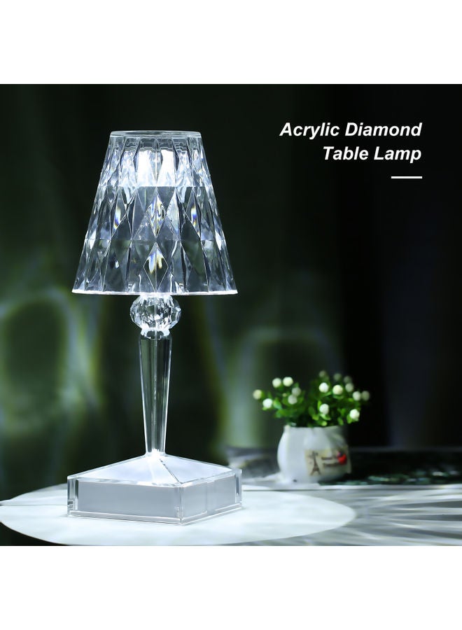 Touching Control Crystal Bedside Night Light Silver - Image 3