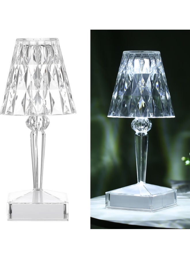 Touching Control Crystal Bedside Night Light Silver - Image 4