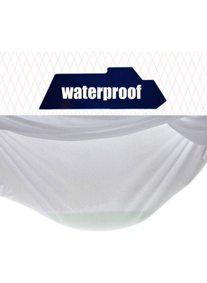 واقي فراش سادة مقاوم للماء مختلط أبيض 180سم - Image 2