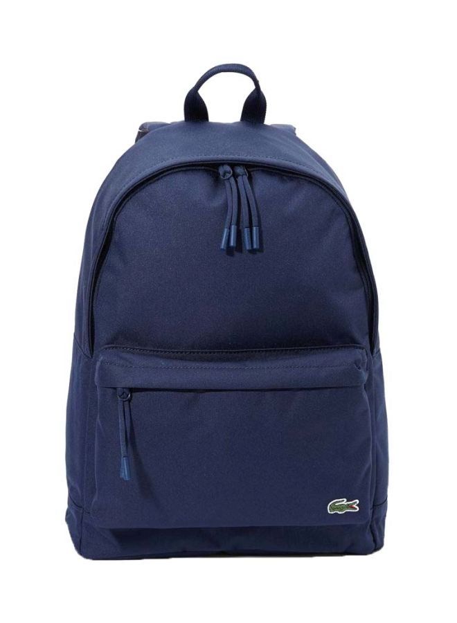 LACOSTE - Logo Embroidered Backpack Blue - Image 1