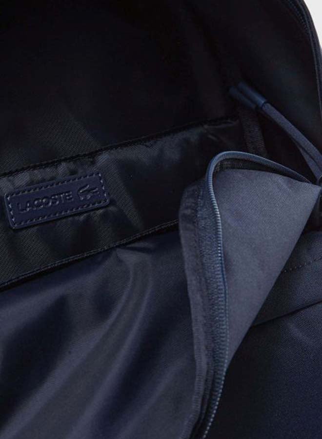 LACOSTE - Logo Embroidered Backpack Blue - Image 1