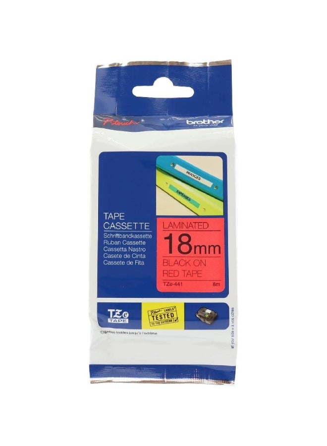 brother Label Printer Tape Red - Image 1