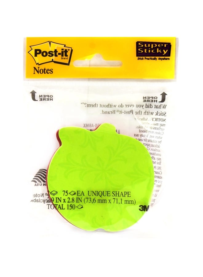 ثري ام أوراق ملاحظات ذاتية اللصق على شكل تفاحة متعدد الألوان