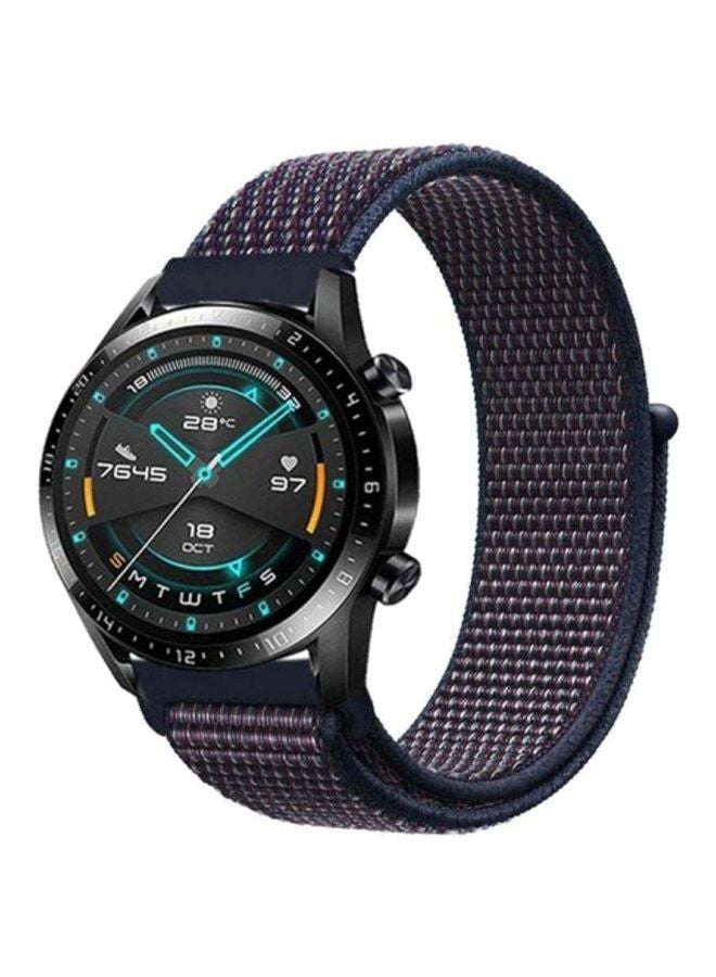 MARGOUN Nylon Sport Loop Band for Huawei GT2 Watch Indigo - Image 1