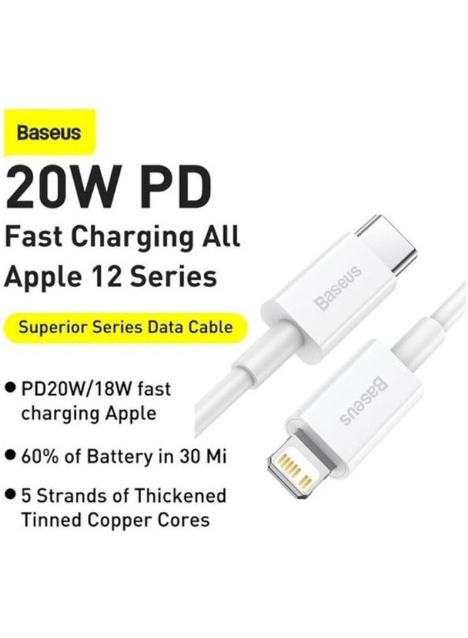 Baseus Superior Series Fast Charging Data Cable White - Image 2