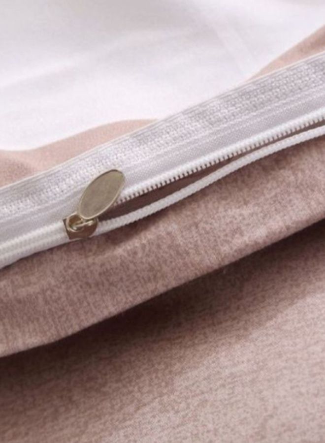 Beauenty 4-Piece Printed Duvet Cover Set Polyester Brown/White/Blue Duvet Cover 200x230 cm, Pillowcases 48x74 cm, Fitted Sheet 230x250cm - Image 5