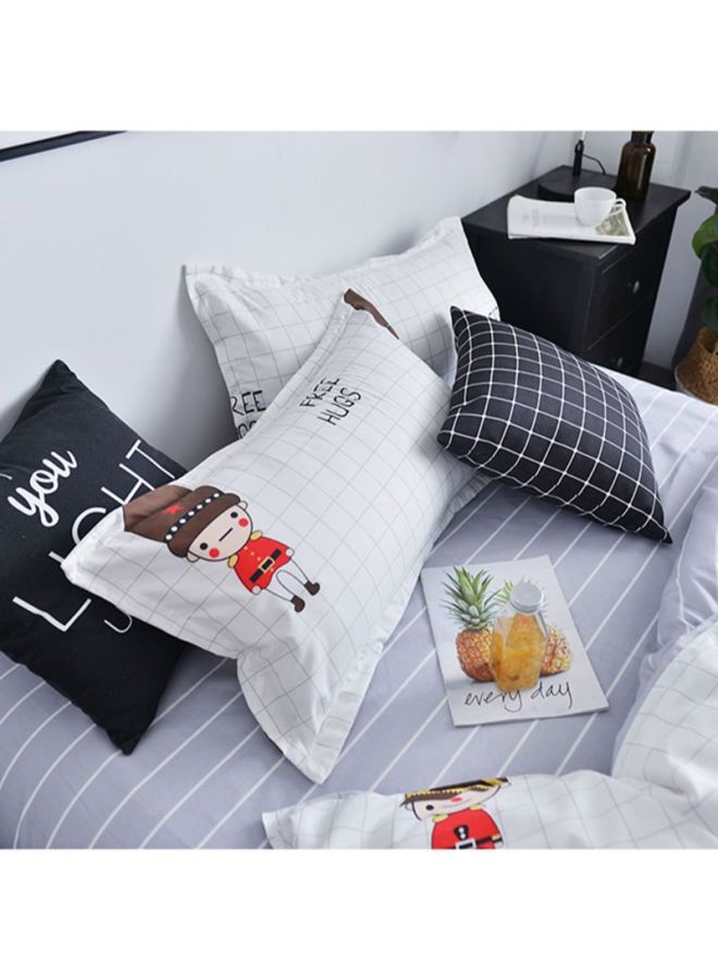 Beauenty 4-Piece Bedding Set combination White Quilt 220x240 cm, Bed Sheet 230x250 cm , Pillowcase 48x74cm - Image 2