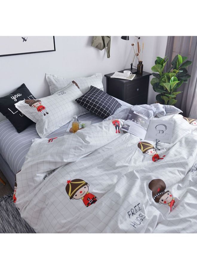 Beauenty 4-Piece Bedding Set combination White Quilt 220x240 cm, Bed Sheet 230x250 cm , Pillowcase 48x74cm - Image 1
