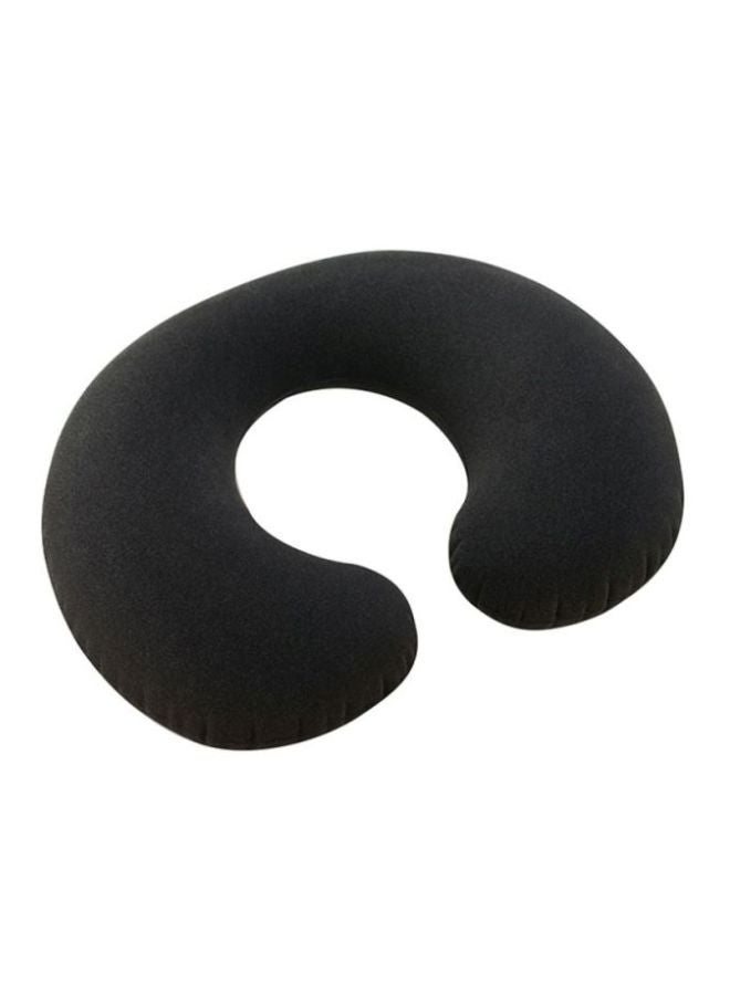 Travel Pillow Velvet Black 14x12x4inch 